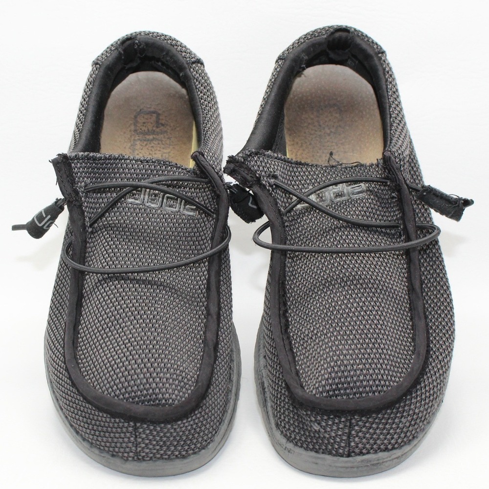 Hey Dude Wally L Sox Black Mens Slip On Loafers Shoes 111154900 Size 9
